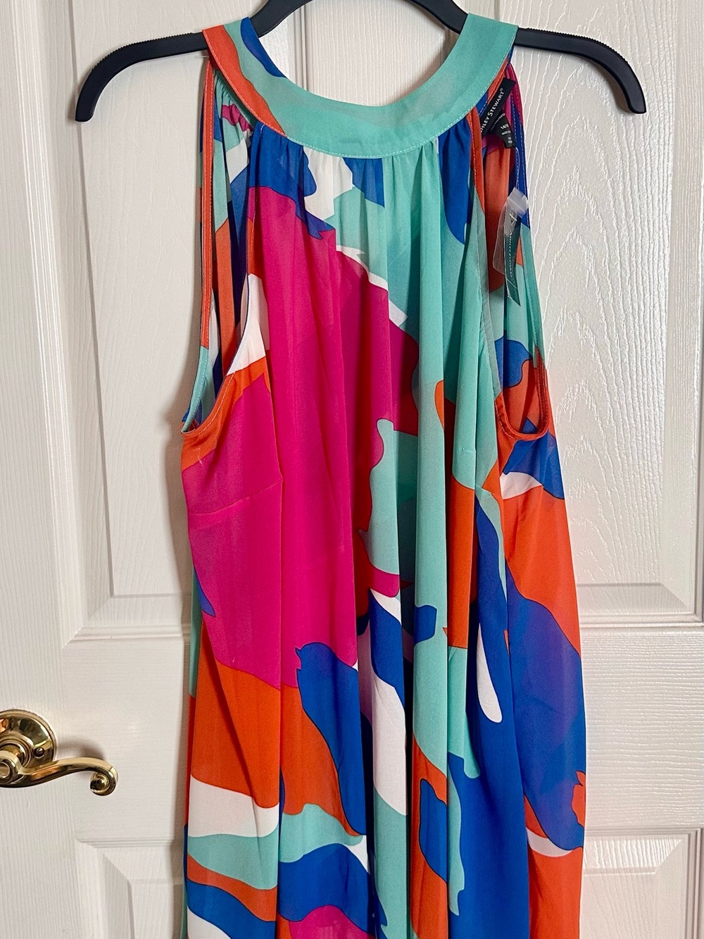 Ashley Stewart Multicolor Maxi Skirt in Turquoise, Fuchsia, Orange & Blue